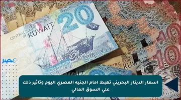 أسعار الدينار البحريني تهبط أمام الجنيه المصري اليوم وتأثير ذلك على السوق المالي